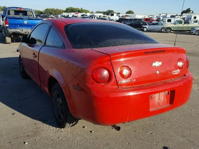 1G1AK15F677205964 - 2007 CHEVROLET COBALT LS RED photo 3