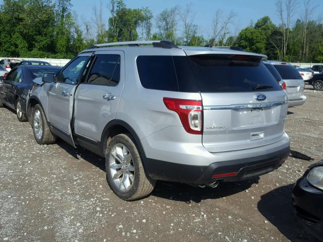 1FM5K8F89EGB37850 - 2014 FORD EXPLORER L SILVER photo 3