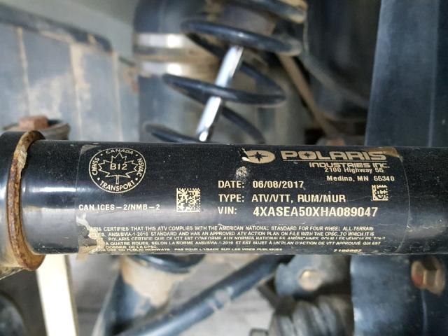 4XASEA50XHA089047 - 2017 POLARIS SPORTSMAN 绿色 照片 10