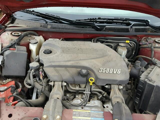 2G1WT58K569179308 - 2006 CHEVROLET IMPALA RED photo 7