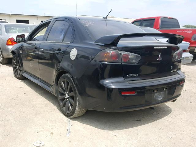 JA32U8FW6AU020012 - 2010 MITSUBISHI LANCER GTS BLACK photo 3