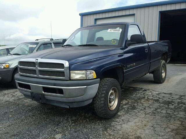 1B7HF16Y1YS564907 - 2000 DODGE RAM 1500 BLUE photo 2