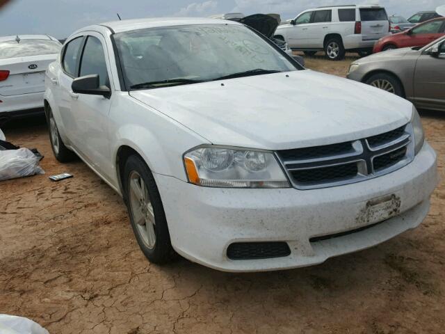 1C3CDZAB7DN535815 - 2013 DODGE AVENGER SE WHITE photo 1