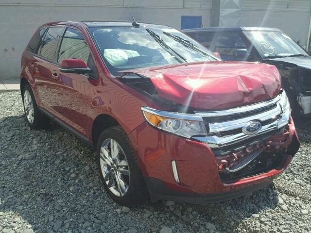 2FMDK3JC2EBB13603 - 2014 FORD EDGE SEL RED photo 1