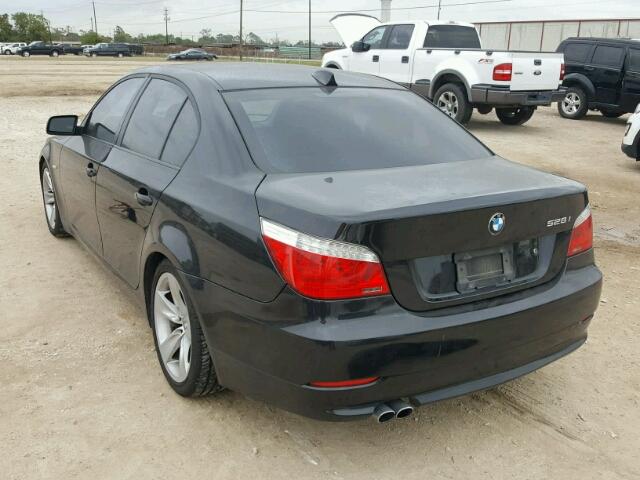 WBANU53518CT11040 - 2008 BMW 528 I BLACK photo 3