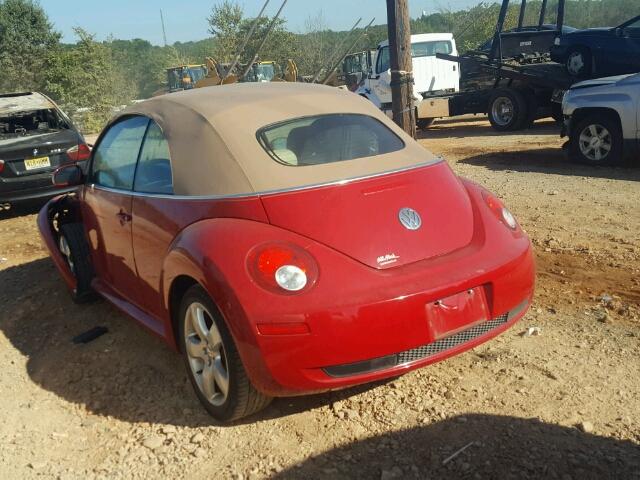 3VWSF31Y96M311927 - 2006 VOLKSWAGEN NEW BEETLE RED photo 3