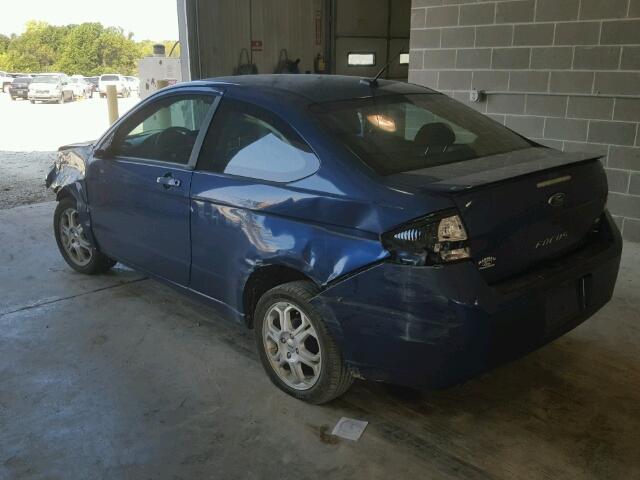 1FAHP32N09W262724 - 2009 FORD FOCUS SE BLUE photo 3