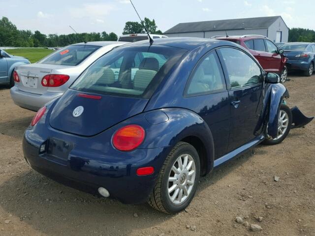 3VWCK31C34M410552 - 2004 VOLKSWAGEN NEW BEETLE BLUE photo 4