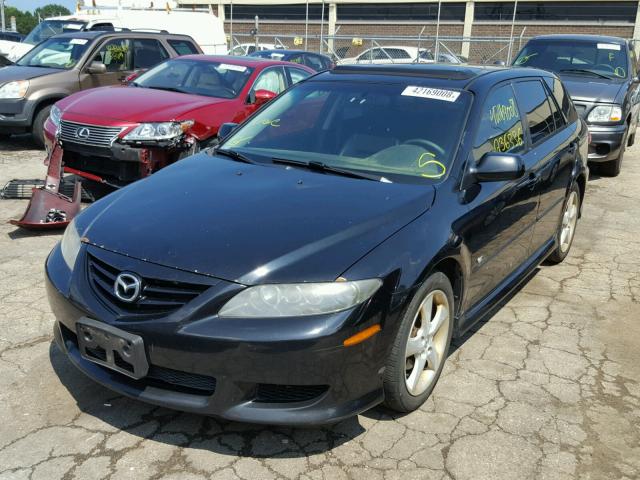 1YVHP82D445N54691 - 2004 MAZDA 6 S BLACK photo 2