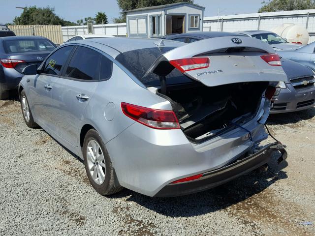 5XXGT4L31GG118439 - 2016 KIA OPTIMA LX SILVER photo 3