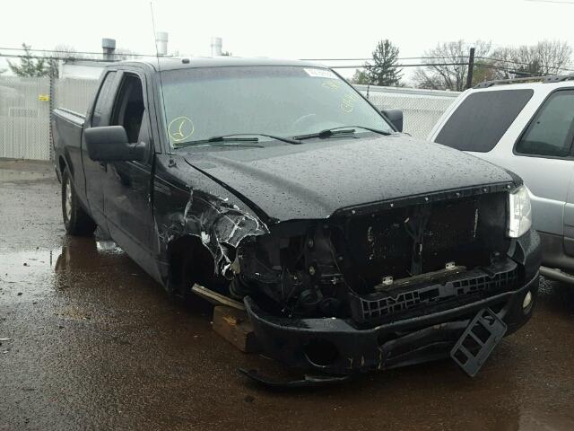 1FTRX12W27NA06955 - 2007 FORD F150 BLACK photo 1