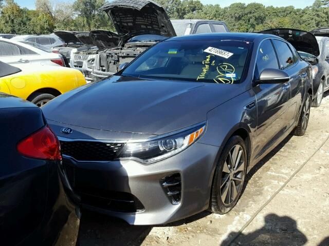 5XXGV4L27GG014684 - 2016 KIA OPTIMA SXL GRAY photo 2