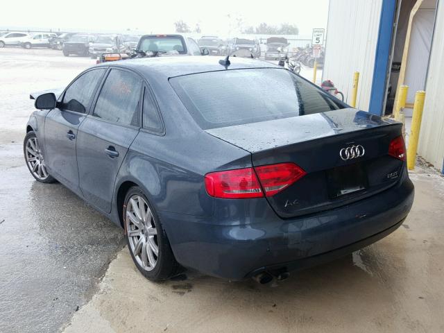 WAULF78K89N027714 - 2009 AUDI A4 2.0T QU GRAY photo 3