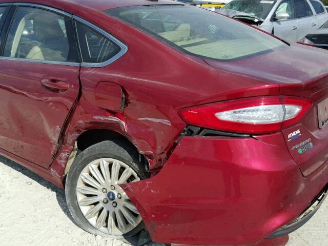 3FA6P0PU0FR166791 - 2015 FORD FUSION MAROON photo 9