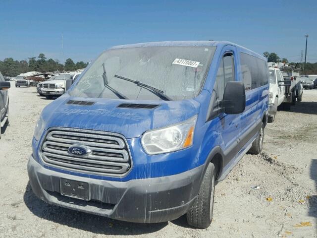 1FBZX2ZMXGKB33453 - 2016 FORD TRANSIT BLUE photo 2