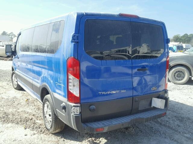 1FBZX2ZMXGKB33453 - 2016 FORD TRANSIT BLUE photo 3