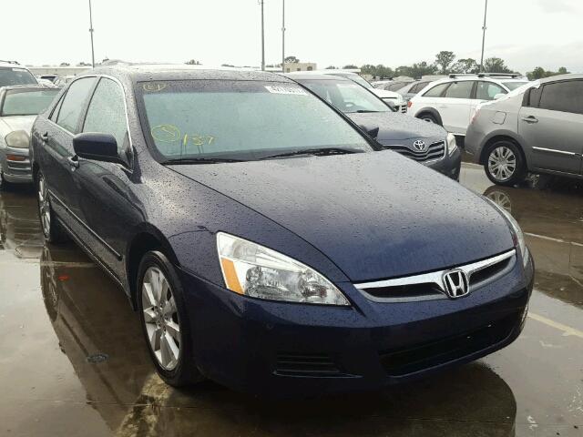 1HGCM66537A049125 - 2007 HONDA ACCORD BLUE photo 1