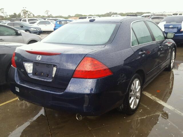 1HGCM66537A049125 - 2007 HONDA ACCORD BLUE photo 4