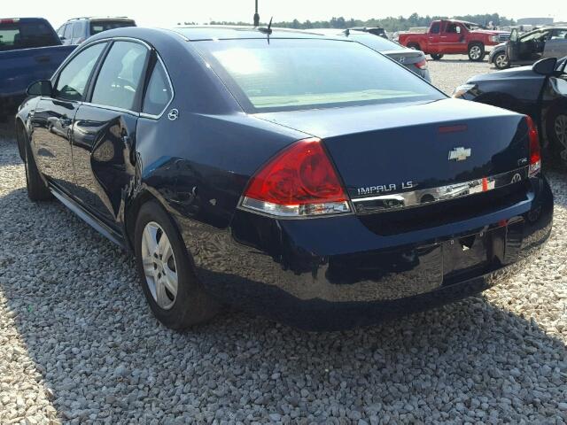 2G1WB57K291122961 - 2009 CHEVROLET IMPALA LS BLUE photo 3