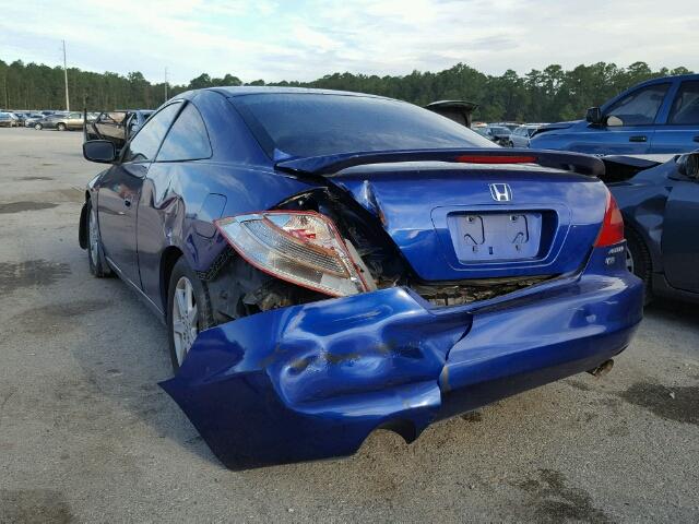 1HGCM82633A012211 - 2003 HONDA ACCORD EX BLUE photo 3