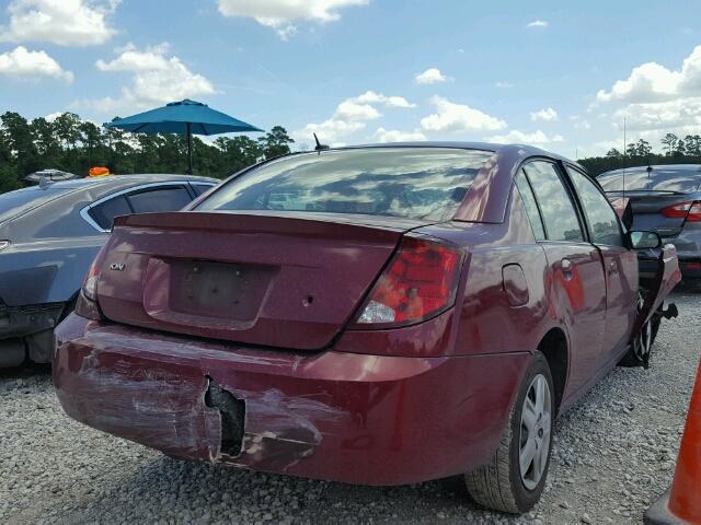 1G8AJ55F66Z166419 - 2006 SATURN ION LEVEL MAROON photo 4