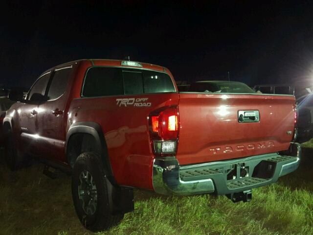 5TFAZ5CN7HX025253 - 2017 TOYOTA TACOMA DOU RED photo 3