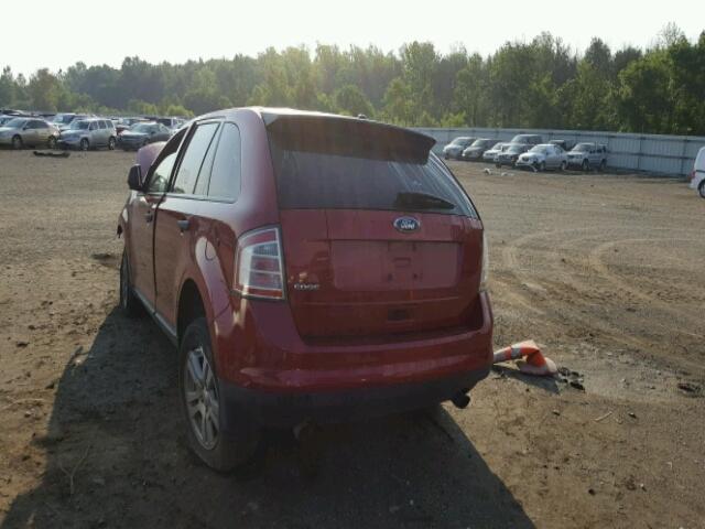 2FMDK36C38BA36740 - 2008 FORD EDGE SE RED photo 3