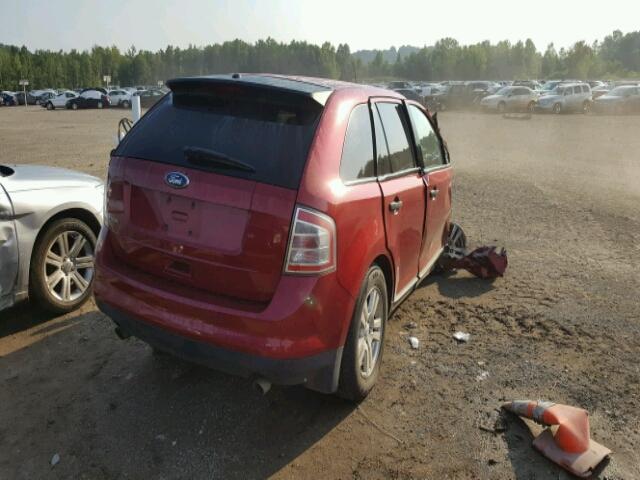 2FMDK36C38BA36740 - 2008 FORD EDGE SE RED photo 4