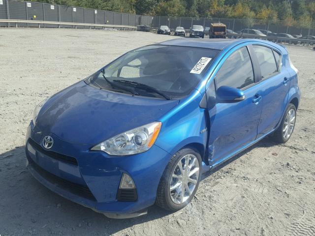 JTDKDTB33E1059650 - 2014 TOYOTA PRIUS C BLUE photo 2