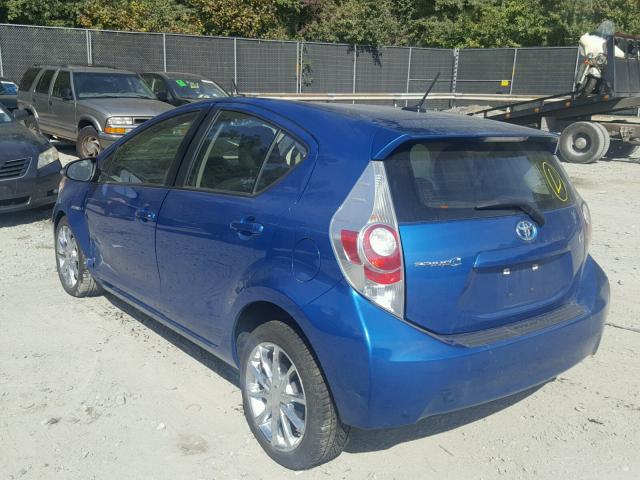 JTDKDTB33E1059650 - 2014 TOYOTA PRIUS C BLUE photo 3