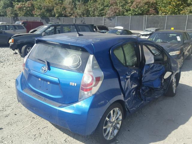 JTDKDTB33E1059650 - 2014 TOYOTA PRIUS C BLUE photo 4