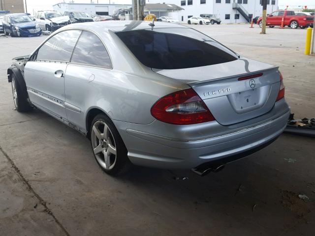 WDBTJ72H07F214949 - 2007 MERCEDES-BENZ CLK 550 BLUE photo 3