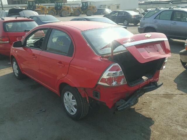 KL1TD56688B008994 - 2008 CHEVROLET AVEO BASE Qırmızı foto 3