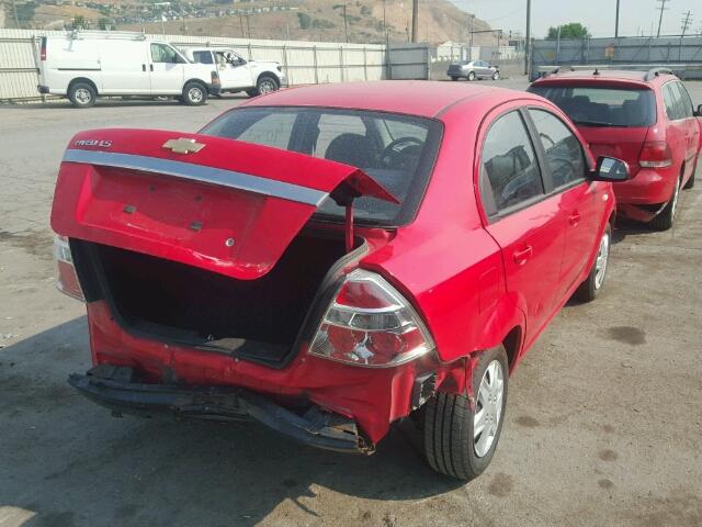 KL1TD56688B008994 - 2008 CHEVROLET AVEO BASE Qırmızı foto 4