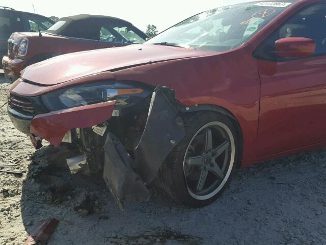 1C3CDFBH8DD698934 - 2013 DODGE DART SXT RED photo 9