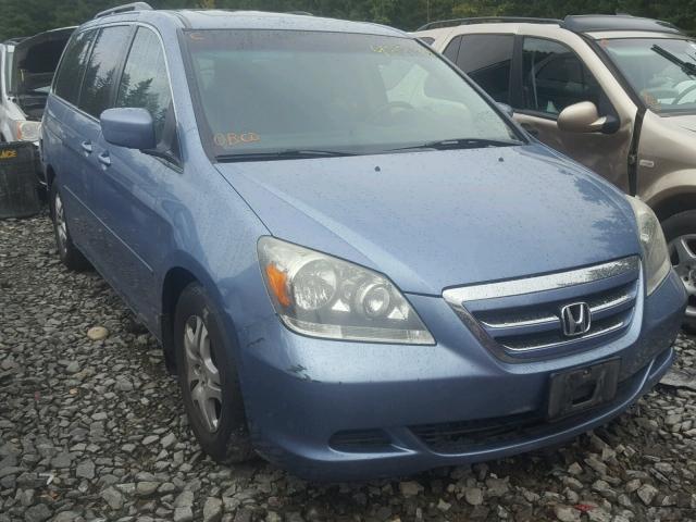 5FNRL38707B063029 - 2007 HONDA ODYSSEY EX BLUE photo 1