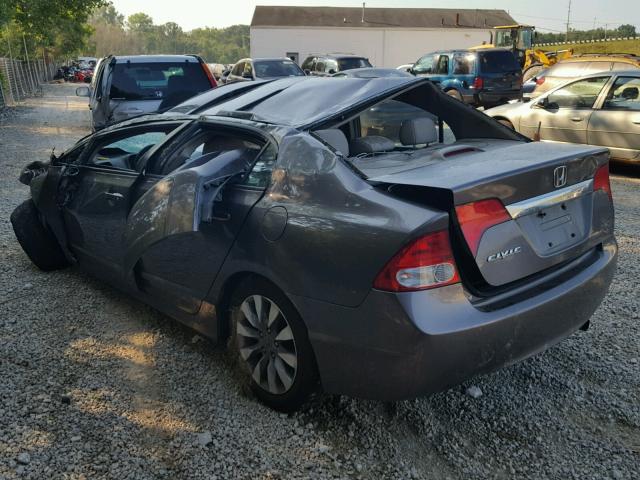 19XFA16909E010194 - 2009 HONDA CIVIC EXL 灰色 照片 3