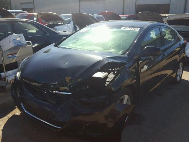 5NPDH4AE4DH408067 - 2013 HYUNDAI ELANTRA BLACK photo 2