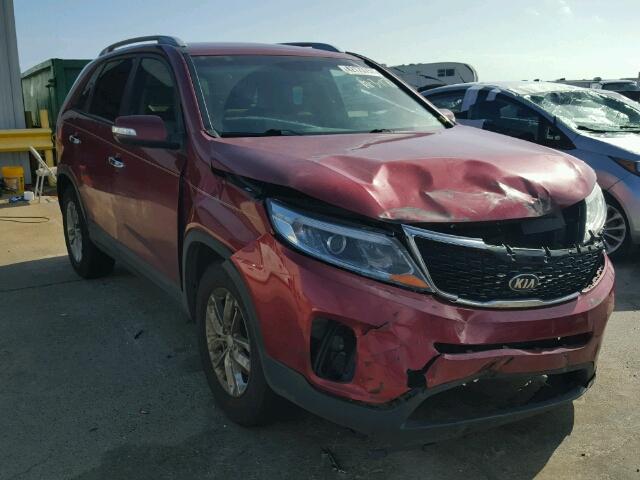 5XYKT3A67EG529452 - 2014 KIA SORENTO LX RED photo 1