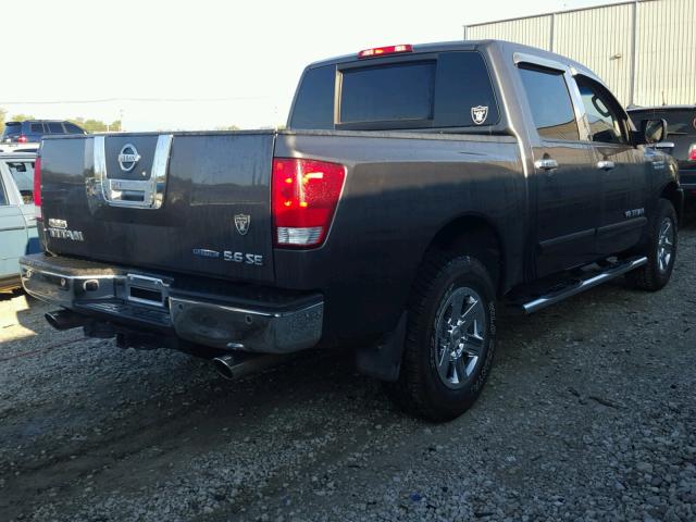 1N6BA07C39N318780 - 2009 NISSAN TITAN XE GRAY photo 4