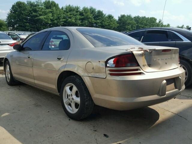 1B3EL46X84N200627 - 2004 DODGE STRATUS SX GOLD photo 3