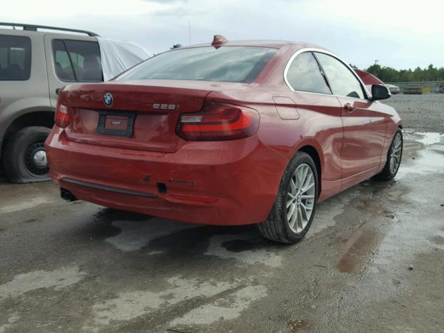 WBA1F9C56GV544995 - 2016 BMW 228 I RED photo 4