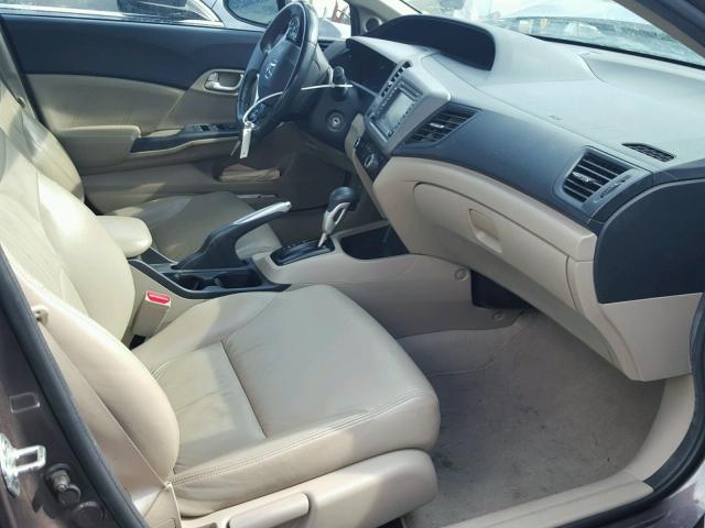 2HGFB2F94CH505255 - 2012 HONDA CIVIC EXL 棕色 照片 5