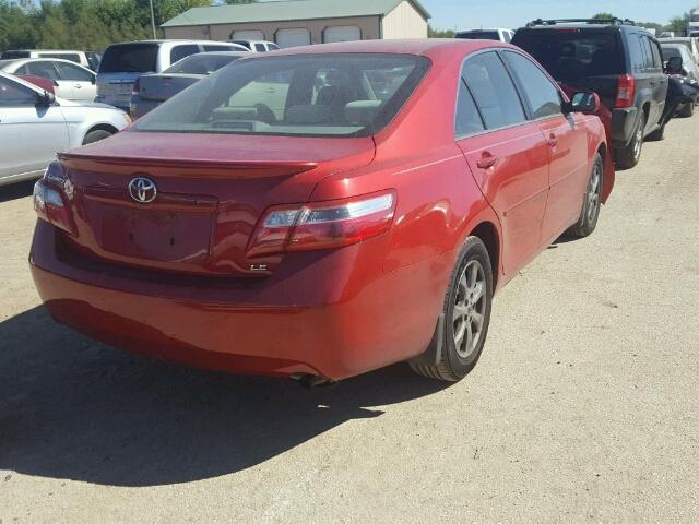 4T4BE46K17R009398 - 2007 TOYOTA CAMRY NEW RED photo 4