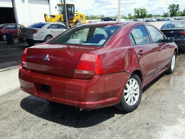 4A3AB36F66E051023 - 2006 MITSUBISHI GALANT ES RED photo 4