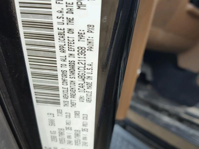 1C4AJWBG1CL211368 - 2012 JEEP WRANGLER S BLACK photo 10