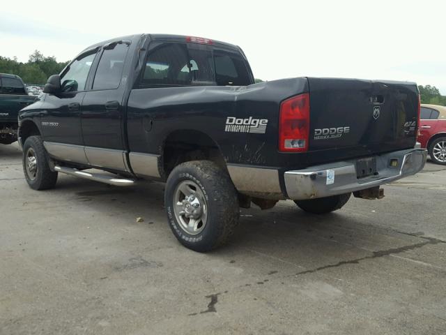 3D7KU28W03G764521 - 2003 DODGE RAM 2500 S Սև լուսանկար 3