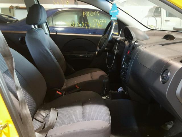 KL1TD666X6B659725 - 2006 CHEVROLET AVEO BASE Сары фото 5