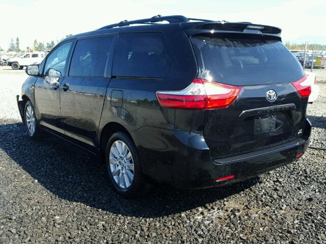 5TDJZ3DC7HS166167 - 2017 TOYOTA SIENNA BLACK photo 3