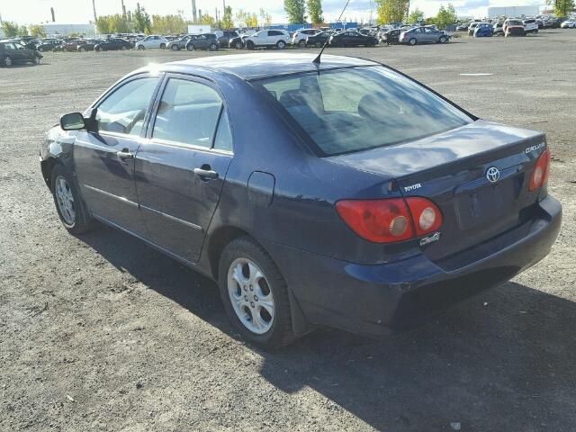 2T1BR32E67C839322 - 2007 TOYOTA COROLLA BLUE photo 3